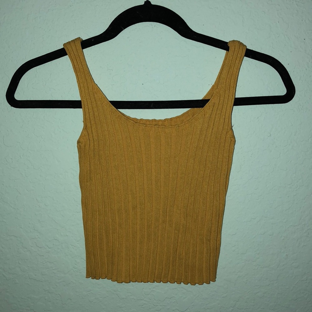 Yellow crop top